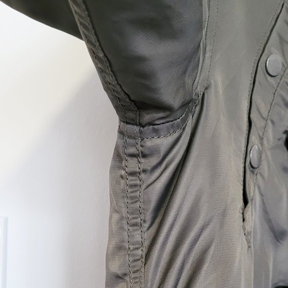 MOUSSY Military Line - Hooded Parka w Detachable Leopard Print Lining - Size 2 - Picture 7 of 16